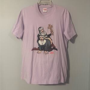 Supreme Nuns Lavender Graphic T-Shirt (FW22) size small